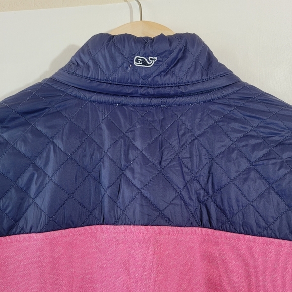 Vineyard Vines Performance Pink Navy Pullover Sweatshirt Sz M Athleisure Outdoor - Picture 9 of 12